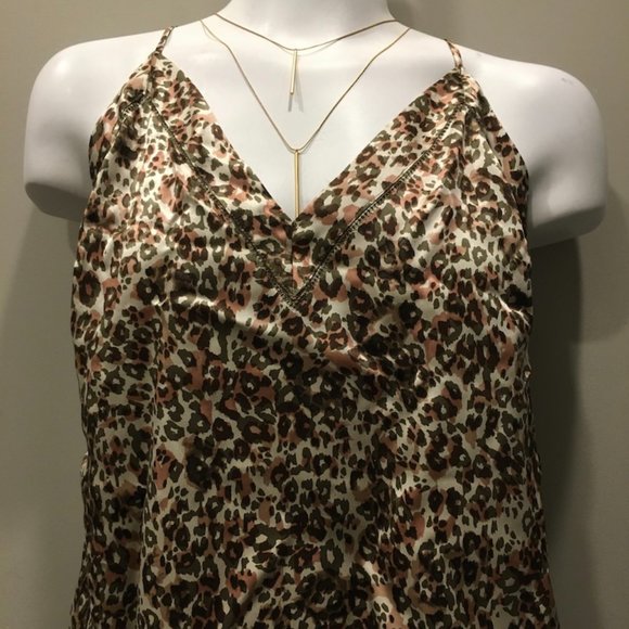 Aritzia Wilfred Leopard print silk cami top - Picture 1 of 5